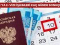 Rusya e-Vize İşlemleri Kaç Günde Sonuçlanır?